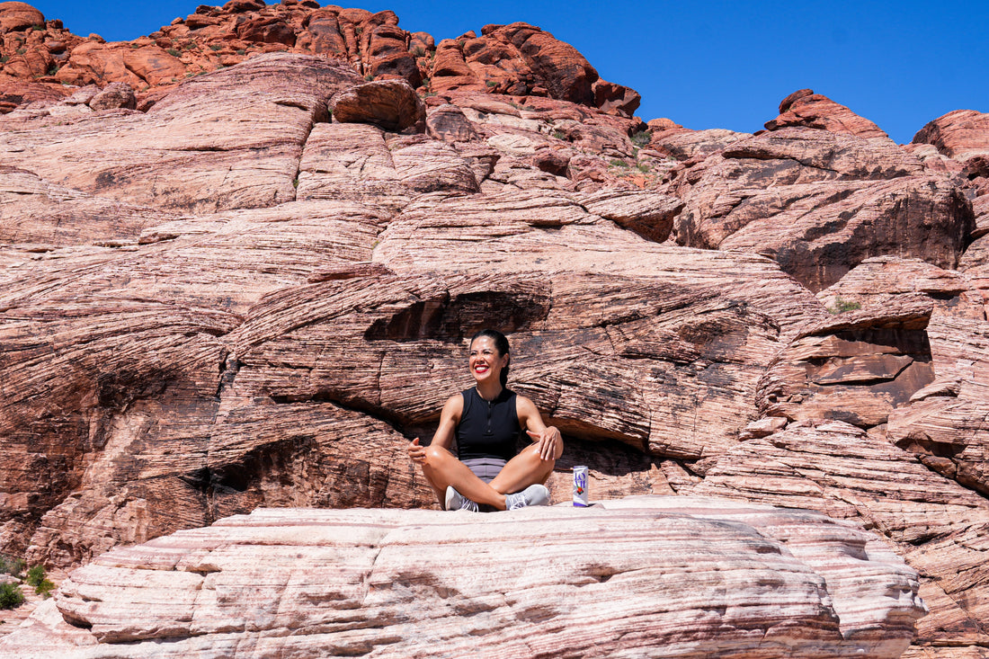 Lomi Berry Breeze enjoyed outdoors — functional kava and adaptogen beverage